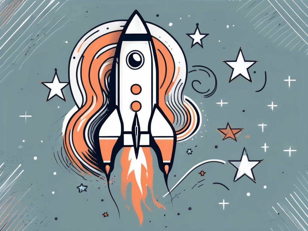 A powerful rocket launching