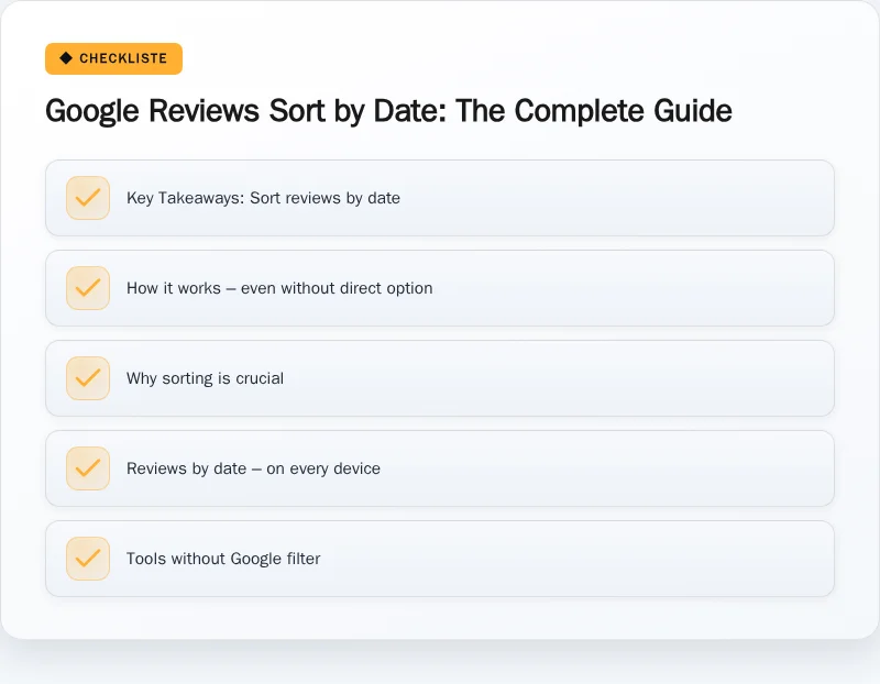 Infographic: Google Reviews Sort by Date: The Complete Guide