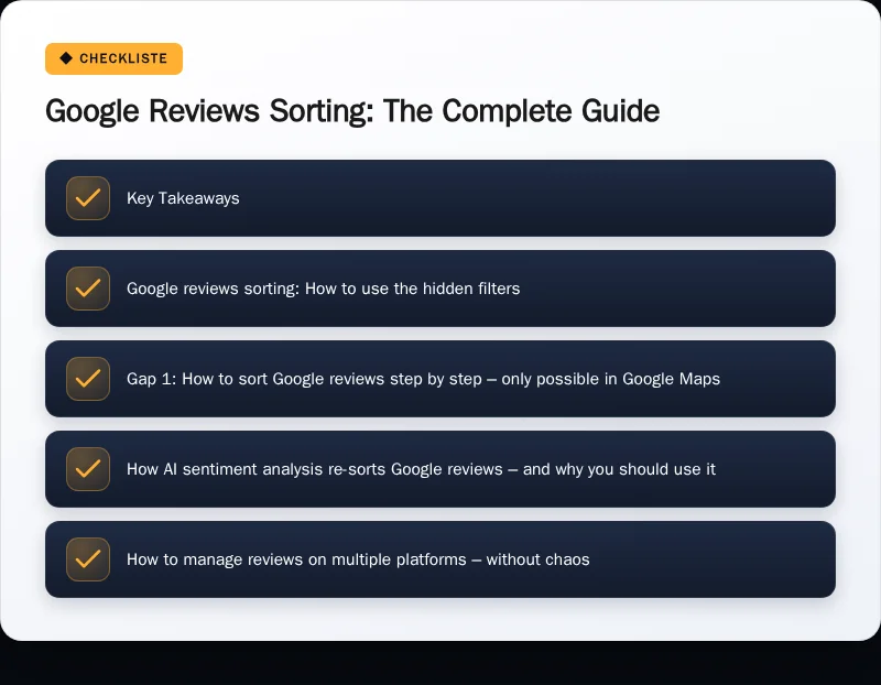 Infographic: Google Reviews Sorting: The Complete Guide