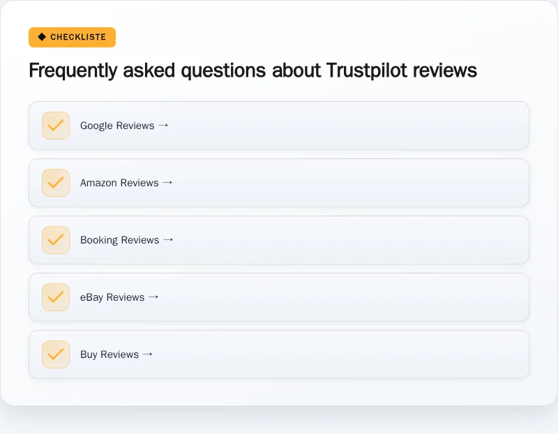Infographic: Frequently asked questions about Trustpilot reviews